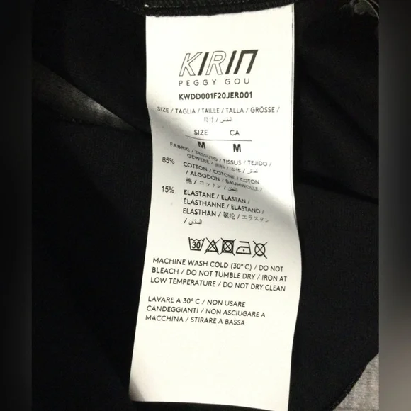 Kirin Peggy Gou Jersey Open Back Long Sleeve Bodysuit Black - Picture 10 of 12